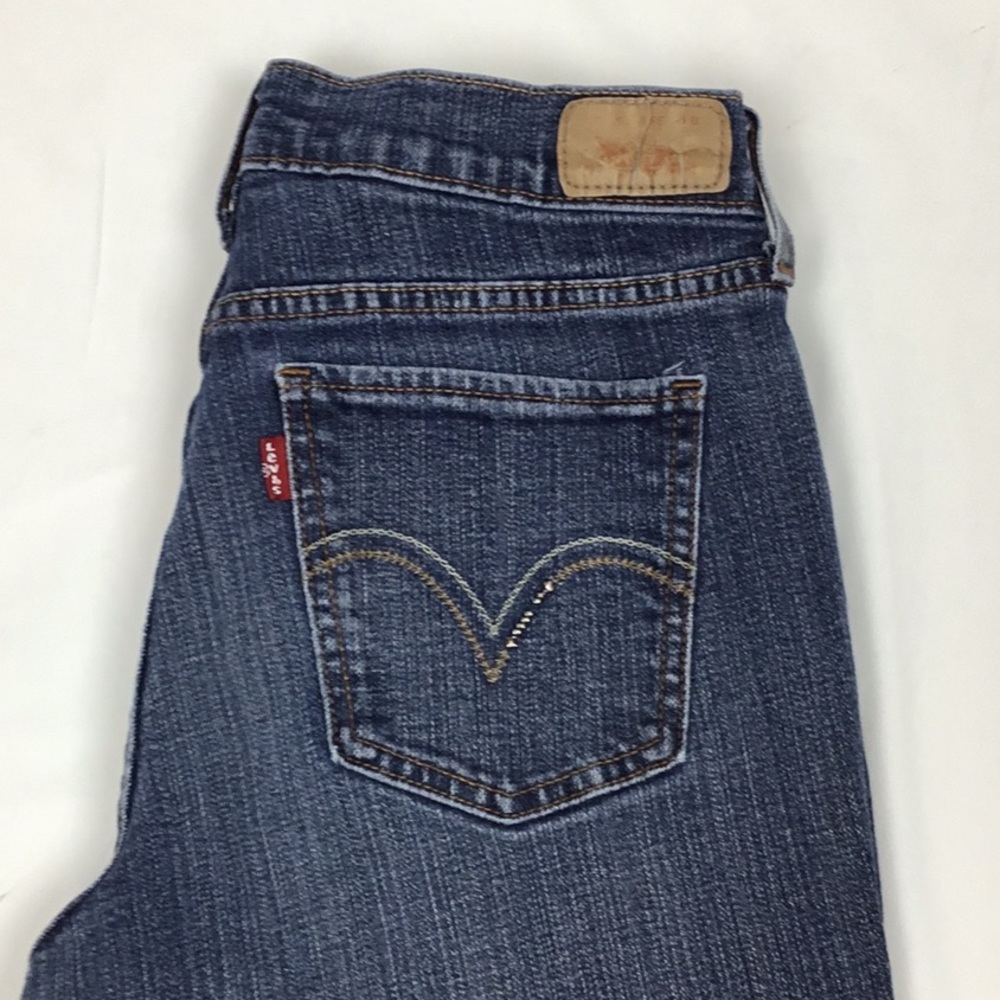 levi's 515 boot-cut blue jeans size 4